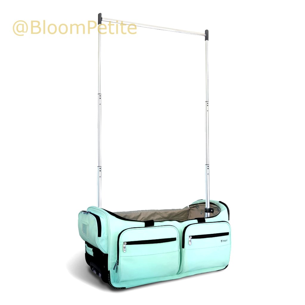 28 Inch Rolling Duffel With Detachable Aluminum Garment Rack, Water-Resistant